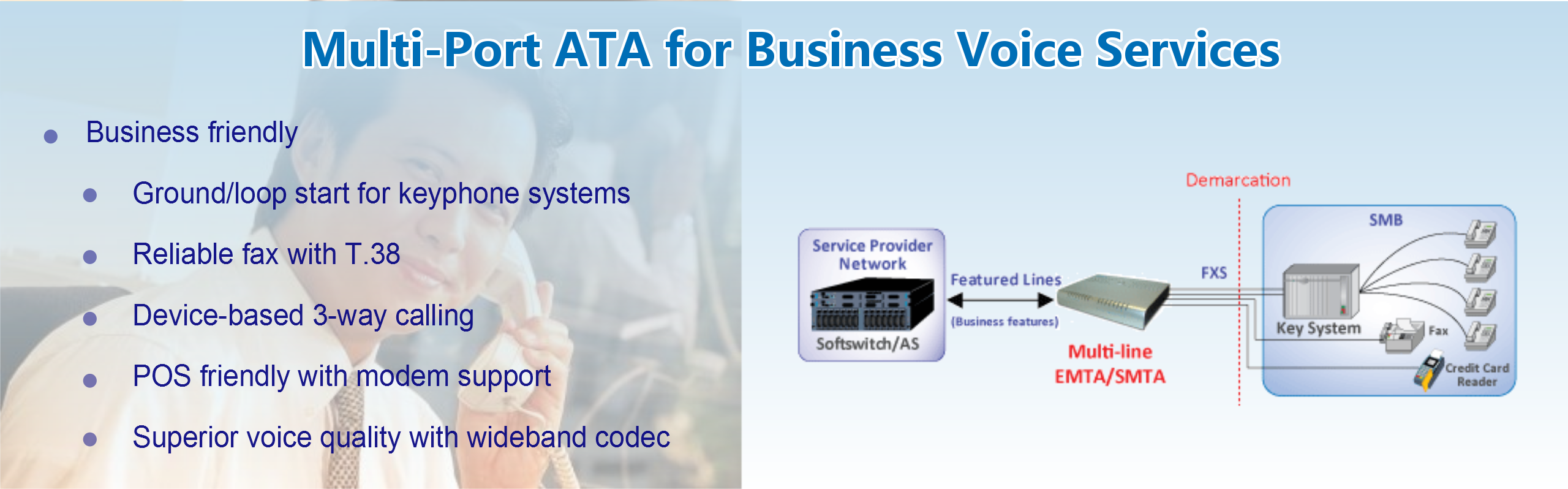 Multi-Port ATA for Business Voice Services